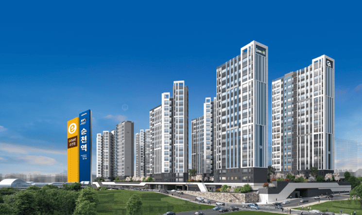 순천 지에이그린웰 조감도