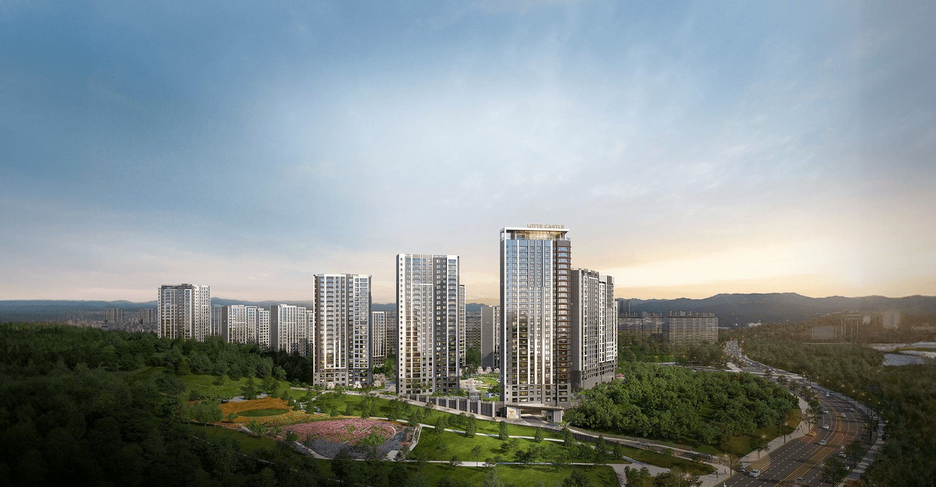 중앙공원 롯데캐슬 조감도